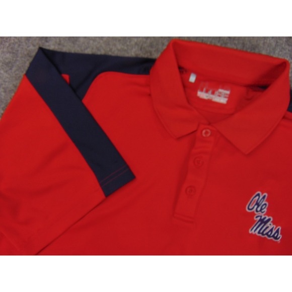 Under Armour Other - Ole Miss Polo Shirt Mens Large  Red Navy Blue Under‎ Armour HeatGear Golf